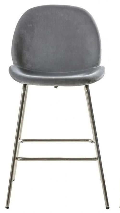 Clearance - 4 x Flanagan Light Grey Velvet Barstool - FSS15915/886