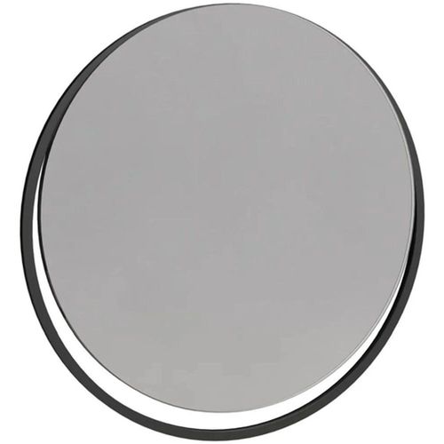Clearance - Gillmore Space Federico Black Metal Frame Round Wall Mirror - FSS12617