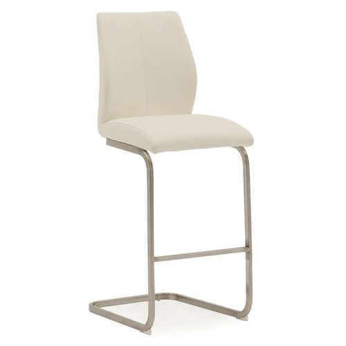 Clearance - 4 x Vida Living Irma White Faux Leather Barstool - A272/73