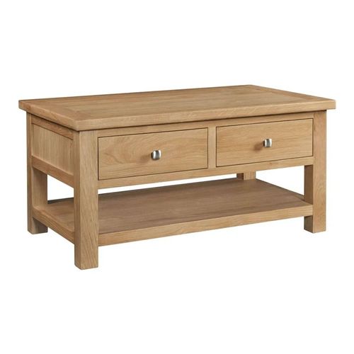 Clearance - Appleby Oak 2 Drawer Coffee Table - A314