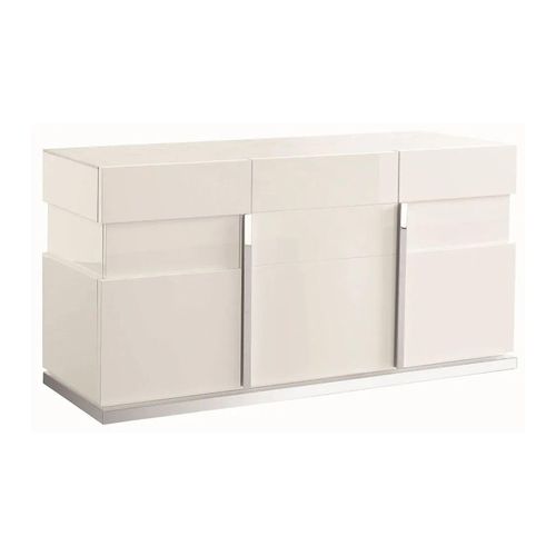 Clearance - Alf Italia Canova White Gloss 3 Door 175cm Large Sideboard - A318