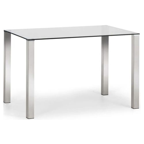 Clearance - Enzo Glass and Chrome 4 Seater Dining Table - A322
