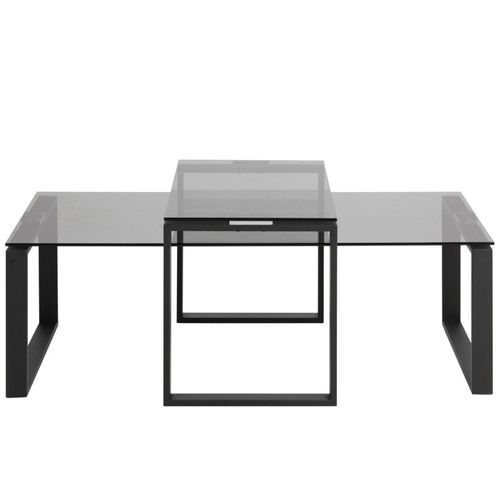 Clearance - Katrine Smoked Glass Set of 2 Coffee Table - FSS16412