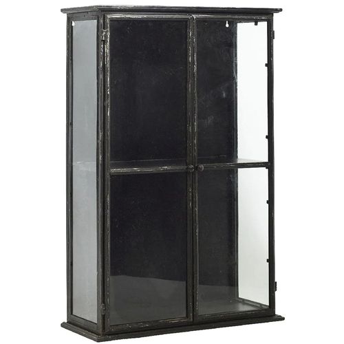 Clearance - NORDAL Downtown Black 2 Door Glass Wall Display Cabinet - FSS16410