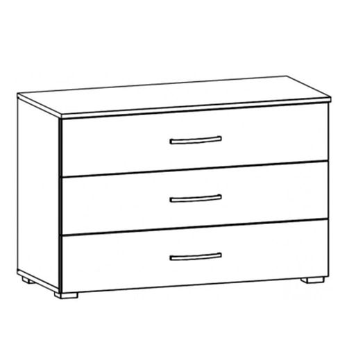 Clearance - Rauch Aditio White 3 Drawer Chest - FSS16419