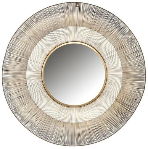 Aliza Brushed Gold Round Mirror - 110cm x 110cm