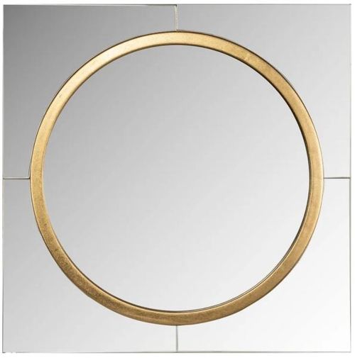 Briana Gold Square Wall Mirror