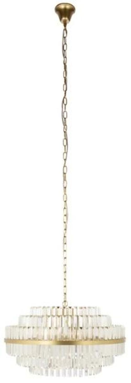 Desire Crystal and Brushed Gold Medium Chandelier