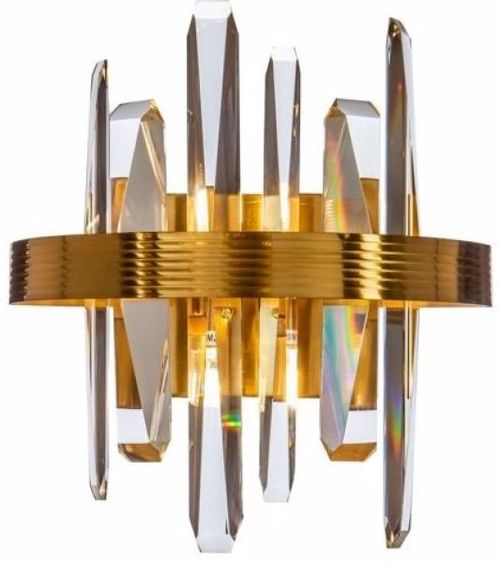 Brigh Crystal and Gold Wall Lamp