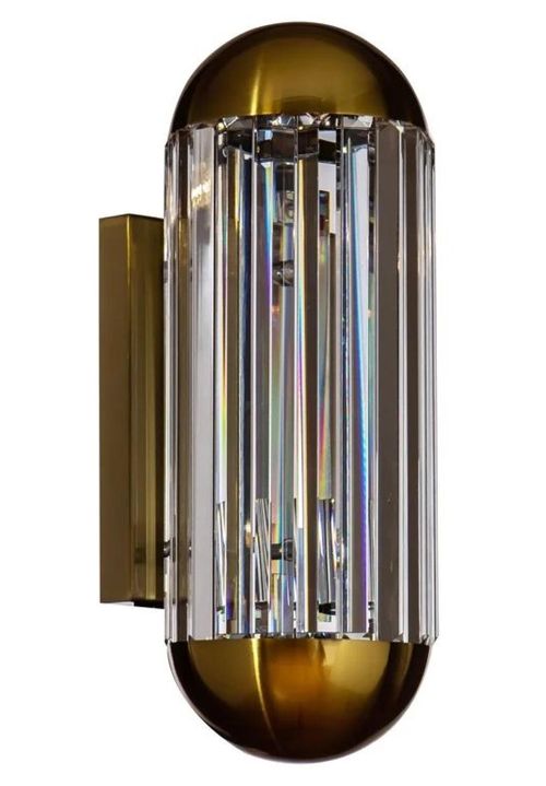 Anja Crystal and Bronze Wall Lamp
