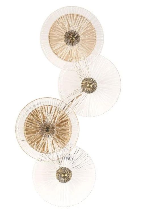 Linzi Glass and Brushed Gold Wall Lamp