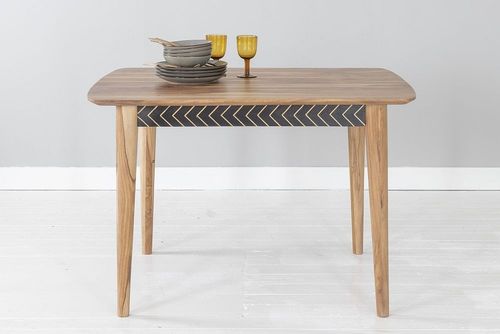 Clearance - Luxuria Sheesham Dining Table, Indian Wood, 120cm Seats 4 Diners Rectangular Top with 4 Legs - Brand New Item