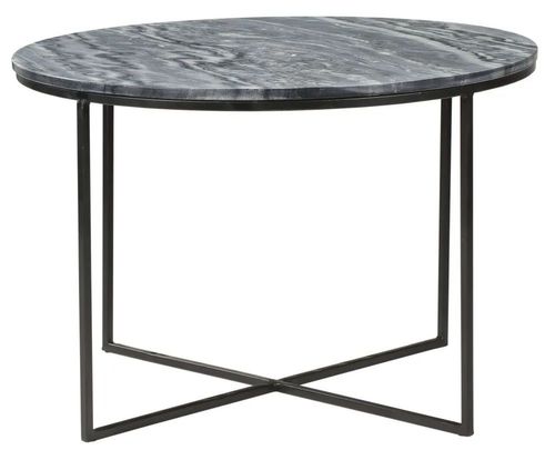 Clearance - The Glam Home Black Round Coffee Table, Marble Top - Brand New Item