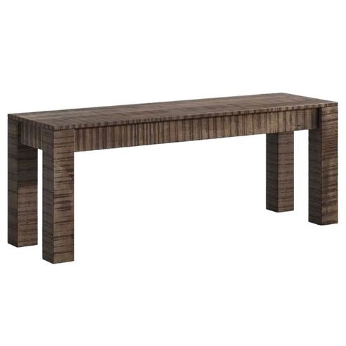 Clearance - Dakota Mango Wood Dining Bench, Indian Dark Walnut Rustic Finish - Brand New Item