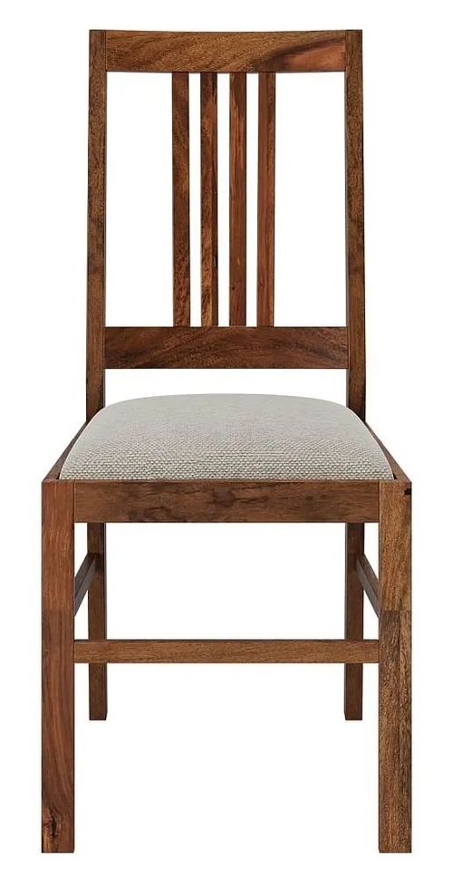 Clearance - Maharani Sheesham Dining Chair, Indian Wood, Slatted Back and Padded Seat with 4 Legs
