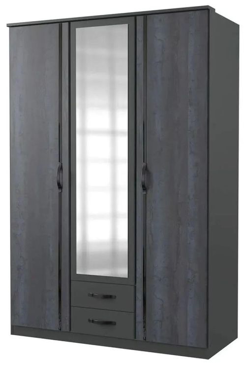 IN STOCK Duo2 Graphite 3 Door Combi Wardrobe