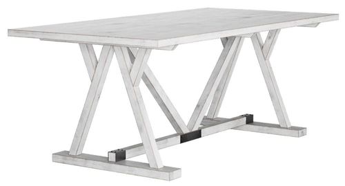 Clearance - Farmhouse White Mango Wood 8 Seater Dining Table - Brand New Item