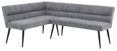 Monza Grey Fabric Corner Dining Bench - LHF
