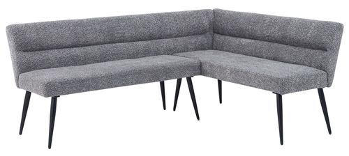 Monza Grey Fabric Corner Dining Bench - RHF