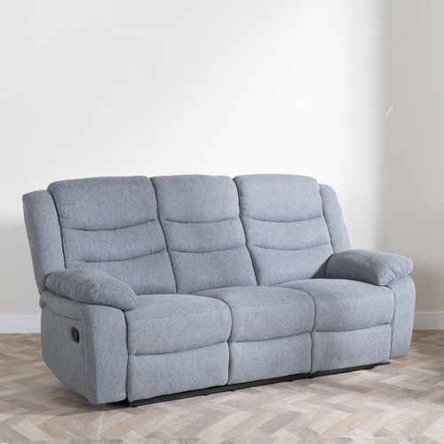Windsor Grey Fabric 3 Seater Recliner Sofa