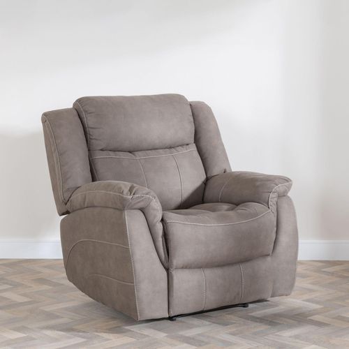 Hilbert Brown Fabric Recliner Armchair