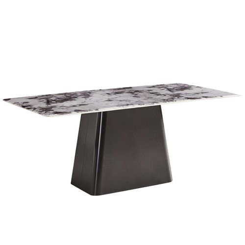 Telma 6 Seater Copenhagen White Marble Dining Table - 160cm