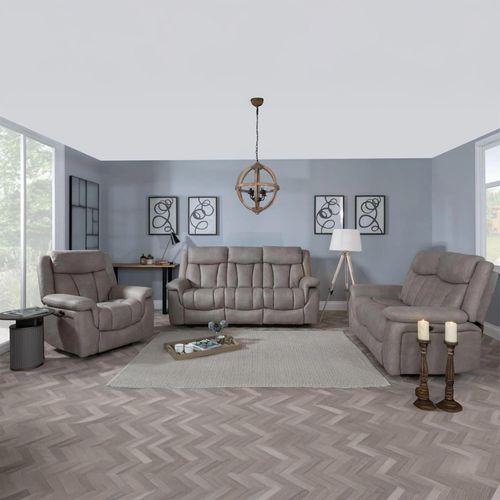 Dylan Sandstone Fabric Electric Recliner Sofa Set