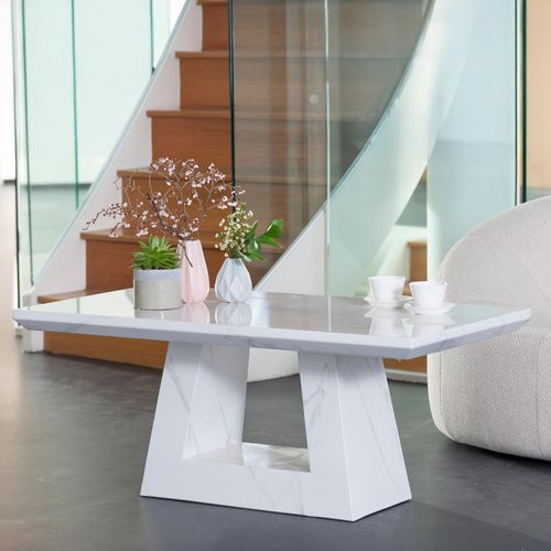 Milan White Marble Coffee Table