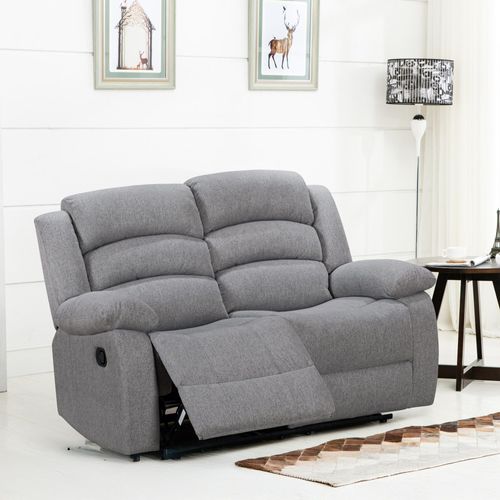 Kinley Grey Endurance Fabric 2 Seater Manual Recliner Sofa
