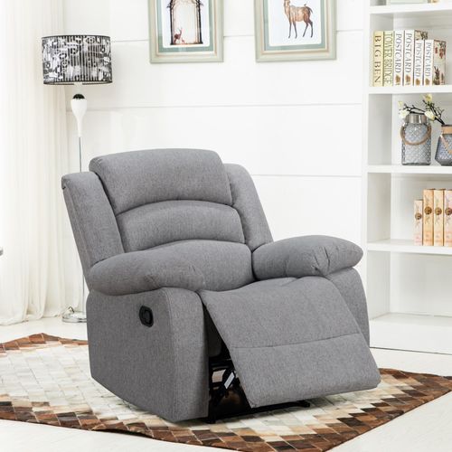 Kinley Grey Endurance Fabric Manual Recliner Armchair