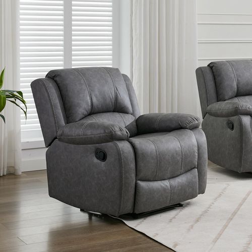 Paloma Grey Endurance Fabric Manual Recliner Armchair