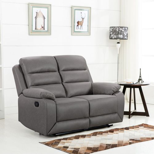 Bexley Grey Endurance Fabric 2 Seater Manual Recliner Sofa