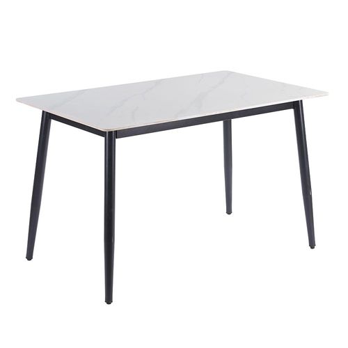 Breton Compact 4 Seater White Ceramic Dining Table - 120cm