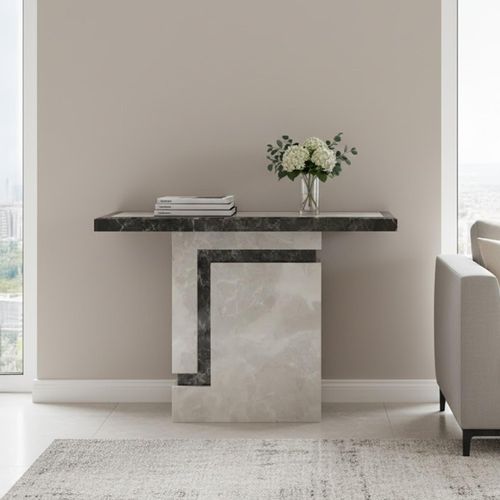 Venice Armani Grey Engineered Marble Console Table