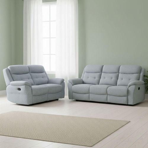 Shelby Grey Fabric 3+2 Seater Recliner Sofa Set