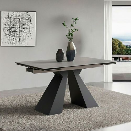 Cassino 6-8 Seater Grey Ceramic Extending Dining Table - 160cm-240cm