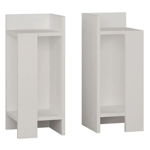 Clearance - Bolivia White Bedside Cabinet (Set of 2)