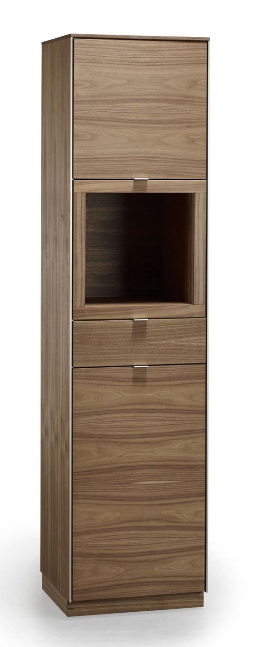 EX Display - Skovby SM914 Walnut Narrow Display Cabinet