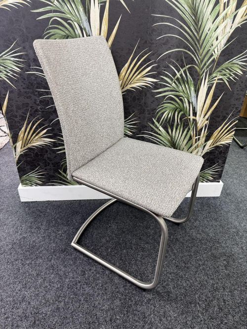 EX Display - Skovby SM53 Light Grey Steel Brushed Dining Chair