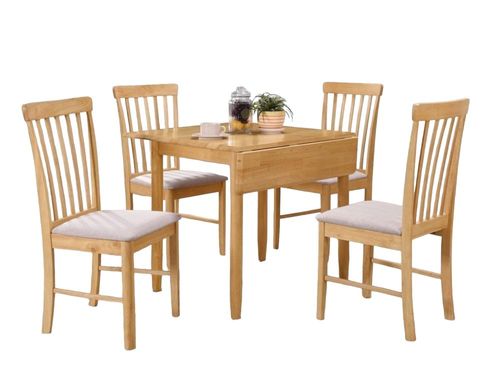 Cologne Light Oak 4 Seater Square Drop Leaf Dining Set