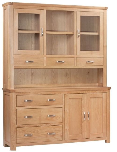 Treviso Oak Large Buffet Hutch