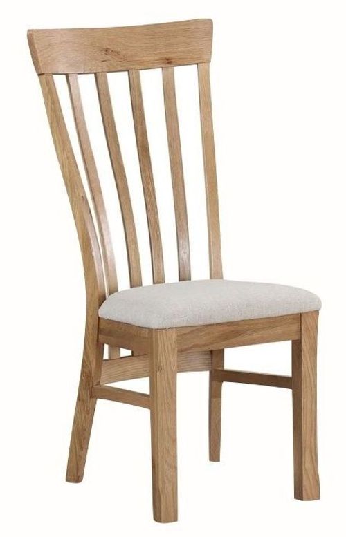 2 x Kilmore Oak Slatted Back Dining Chair