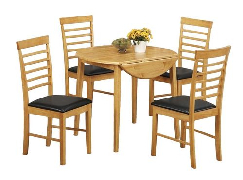 Hanover Light Oak 2 Seater Round Drop Leaf Dining Table