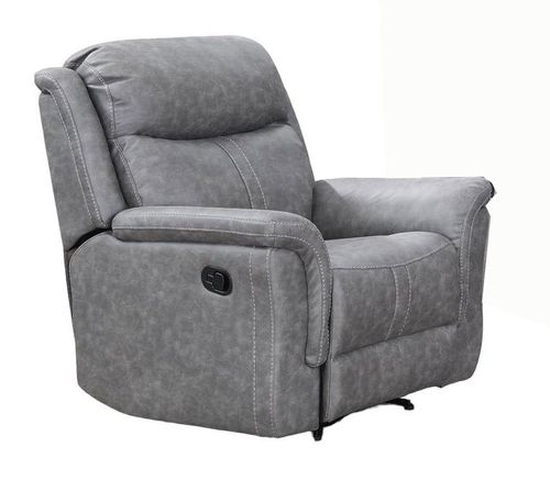 Portland Silver Grey Fabric Recliner Armchair