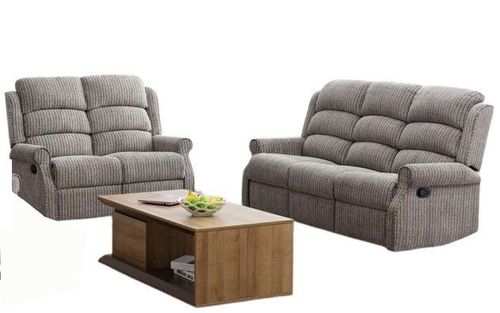 Windsor Latte Fabric 3+2 Recliner Sofa Suite