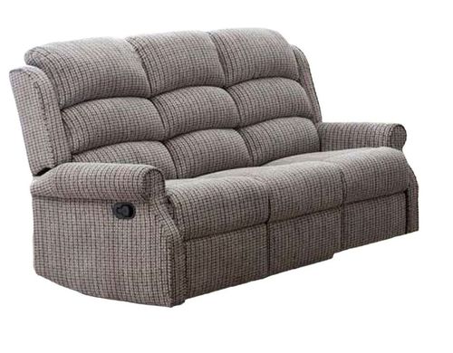 Windsor Latte Fabric 3 Seater Recliner Sofa