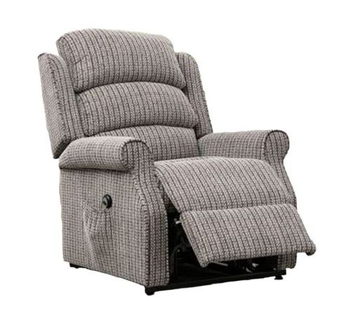 Windsor Lift and Tilt Latte Fabric Electric Recliner Armchair