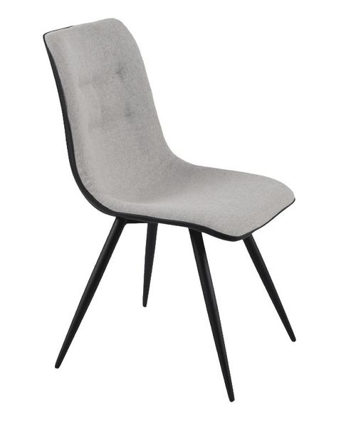 2 x Cassino Grey Fabric Dining Chair