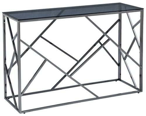 Cortez Smoked Glass Console Table
