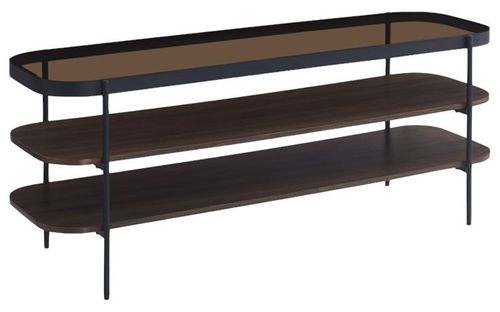 Soho Walnut TV Unit with Shelves